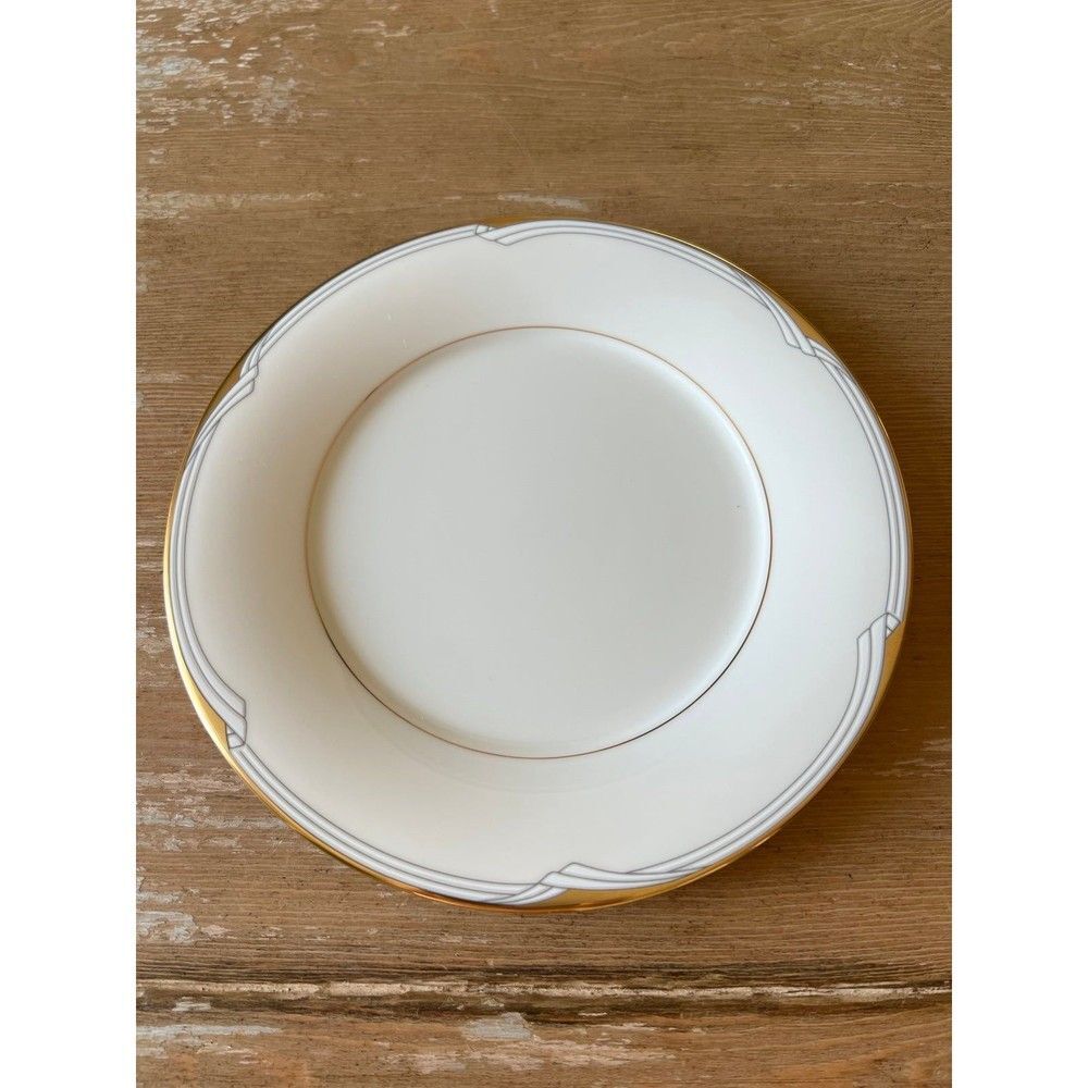 8.25" Golden Cove by Noritake Salad Plates Dishes Fine China Japan #7719 MINT